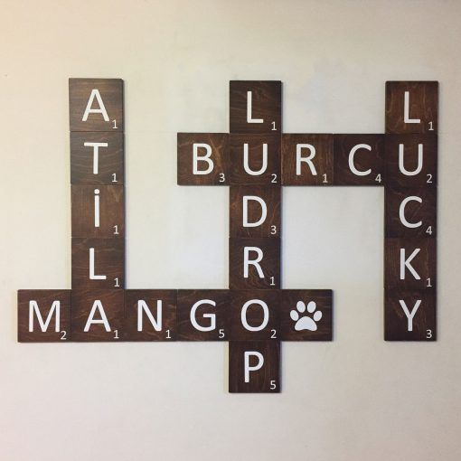 Giant scrabble – walnut