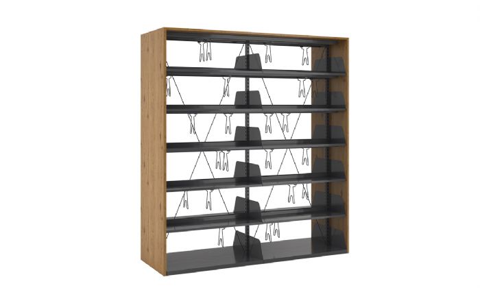 Wooden Shelf With Metal Shelf